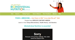 Desktop Screenshot of bioindividualnutrition.com